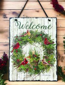 Cardinal Wreath Slate 