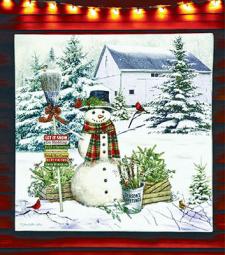 Let It Snow Snowman Canvas 