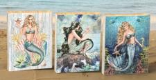 Mermaid Starfish Vintage Blocks (3 Assorted)