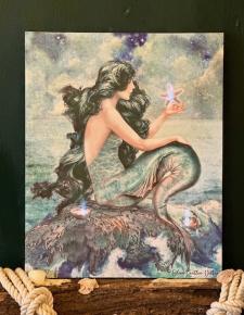 Vintage Mermaid Lighted Canvas