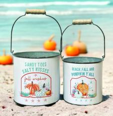 Fall Wishes Beach Buckets (Set of 2)