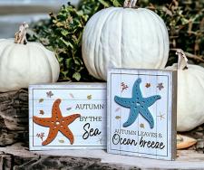 Autumn Leaves/Autumn By The Seas Beach Blocks (2 Assorted) E