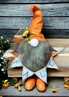 Fall Banner Syrofoam Standing Gnome