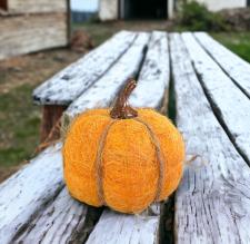 Orange Straw Texture Pumpkin 