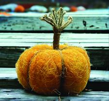 Orange Straw Texture Pumpkin 