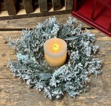 Winter Frosted Candle Ring