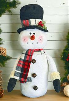 Black Hat Mitten Snowman 